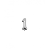 Folieballon Zilver 40cm  - 0 t/m 9 Jaar